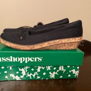 BLACK GRASSHOPPERS ORTHOLITE WOMEN'S SHOES SIZE 8 1/2 M